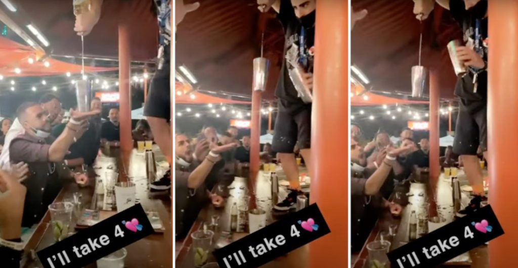 Las Vegas Bartender Performs Levitating Cocktail Trick