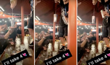 Las Vegas Bartender Performs Levitating Cocktail Trick