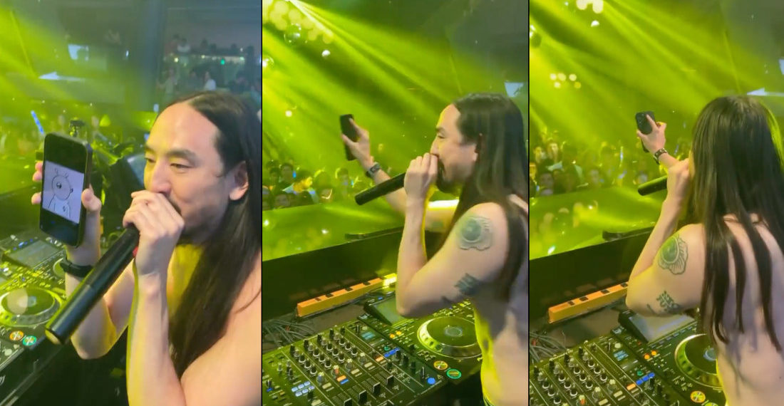 Steve Aoki Stops Concert To Show Off His New NFT To Unimpressed Audience