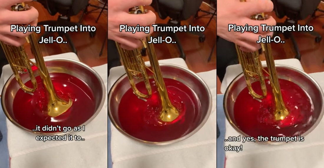 Playing A Trumpet Submerged In Jell-O