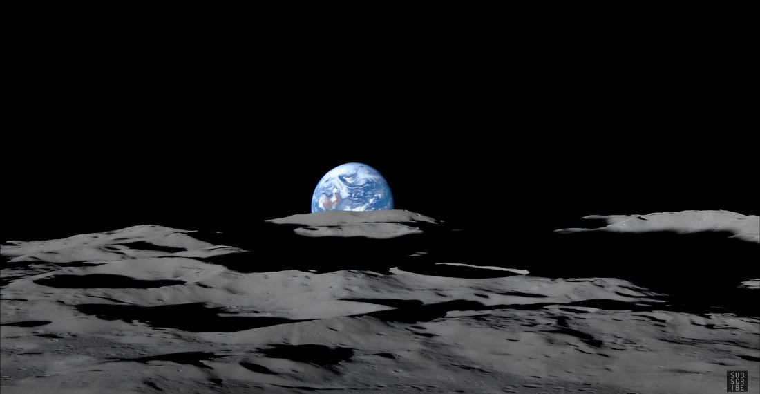 Stunning 4K Video Of Earthrise As Seen From The Moon