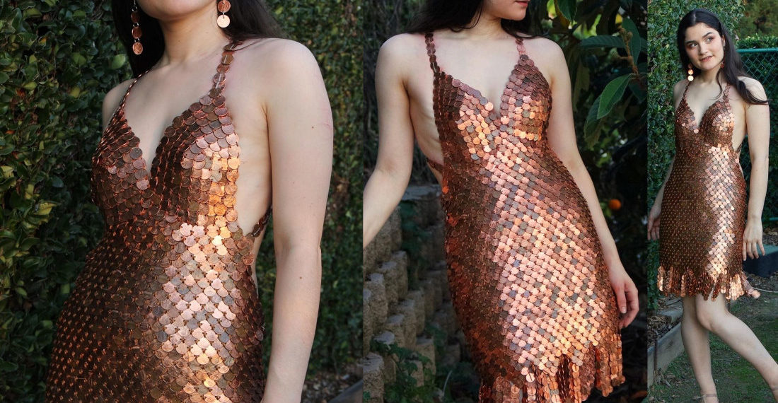 Chainmail Dress Made From 2,652 Pennies Is Both Battle And Date Night Ready