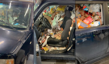 Hoarder Brings Car In To Get Window Fixed