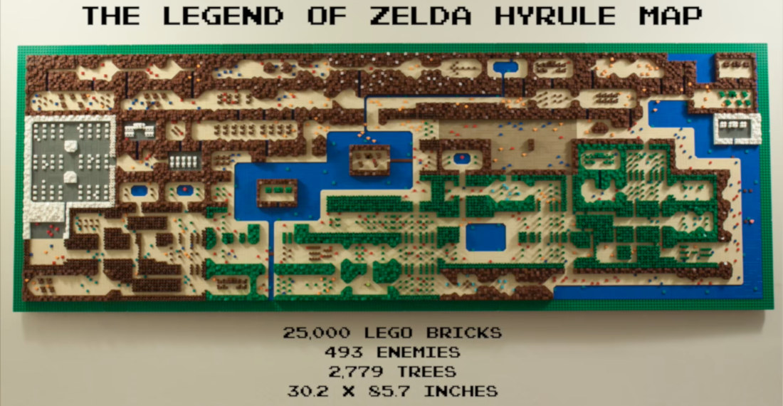 Entire Legend Of Zelda Overworld Map Constructed Out Of 25,000 LEGO Bricks