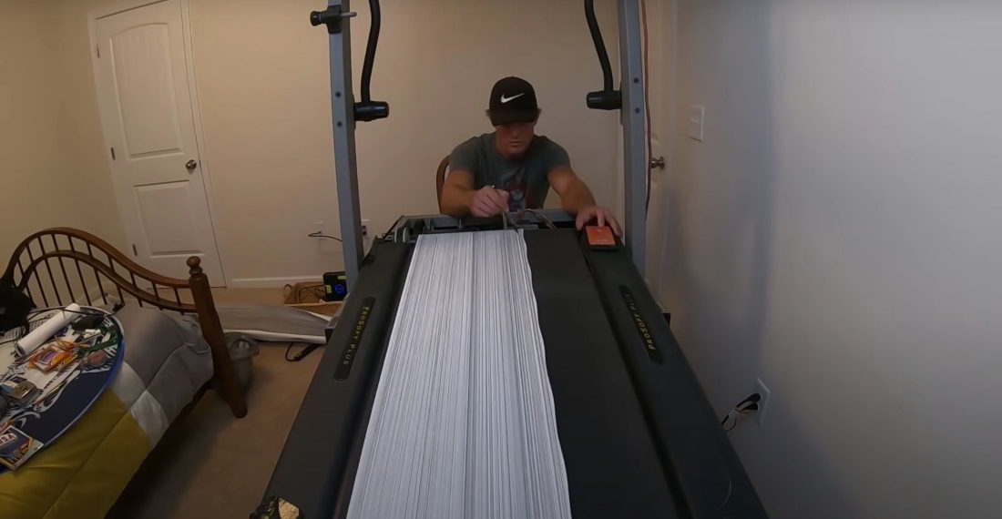 Using A Treadmill To See How Far Different Pencils Will Write