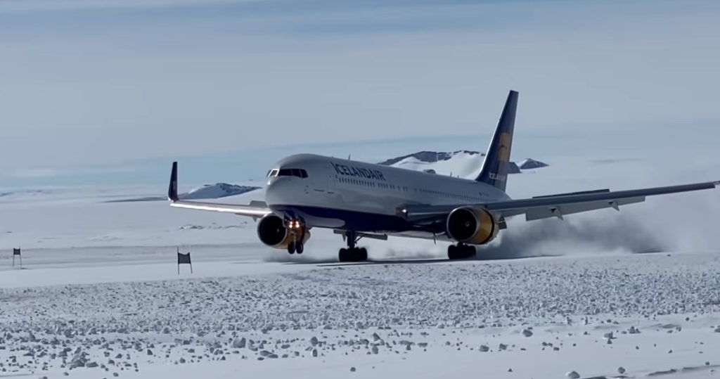 Watching A Boeing 767 Land And Takeoff From Antarctica's Troll Airfield