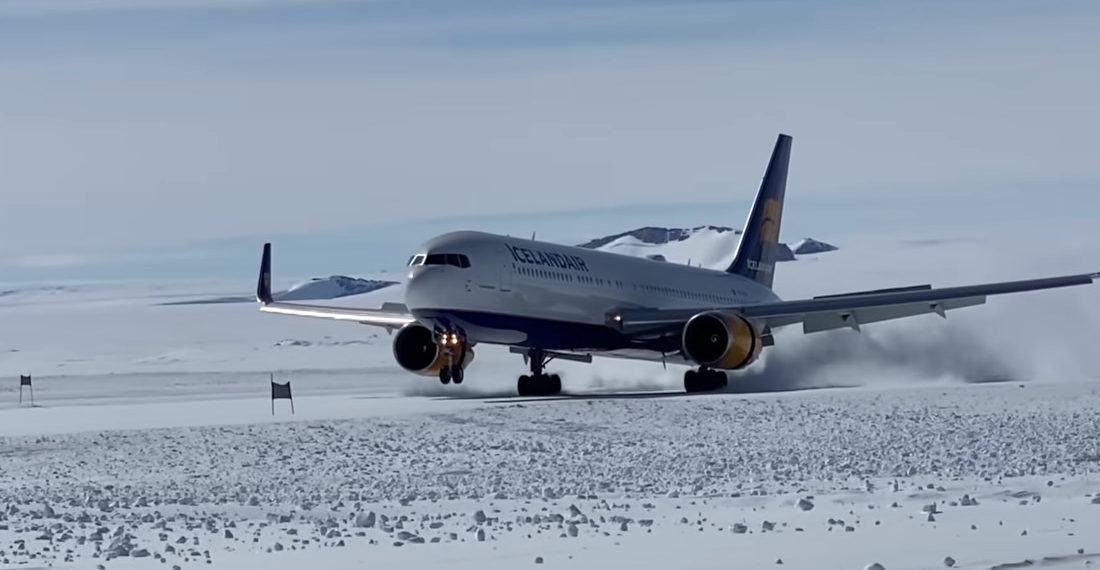 Watching A Boeing 767 Land And Takeoff From Antarctica’s Troll Airfield