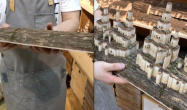 Coooool: Wooden Logs With Hidden Pop-Up Castles