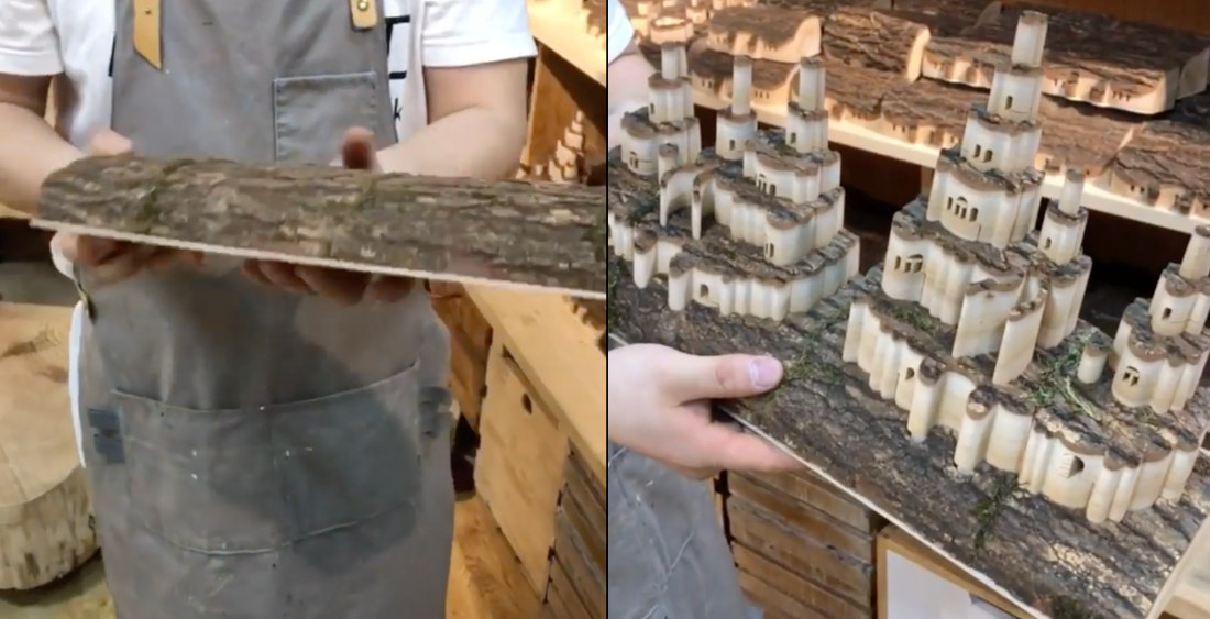 Coooool: Wooden Logs With Hidden Pop-Up Castles