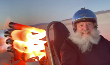 Fun-Loving Maniac Blasts Jet-Powered Go-Kart To 90MPH While Steering With One Hand