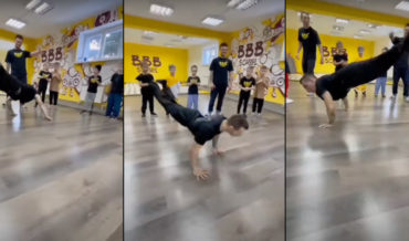 Breakdancer Displays Insane Core Strength With Weightless Legs