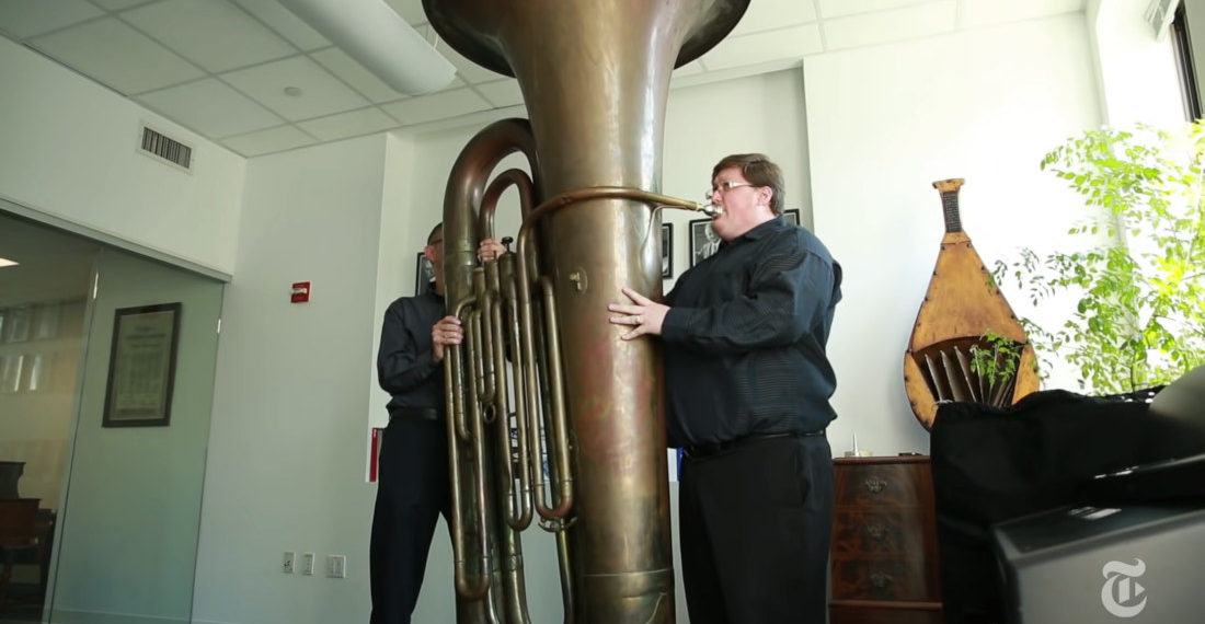 Playing An 8-Foot Tall Tuba