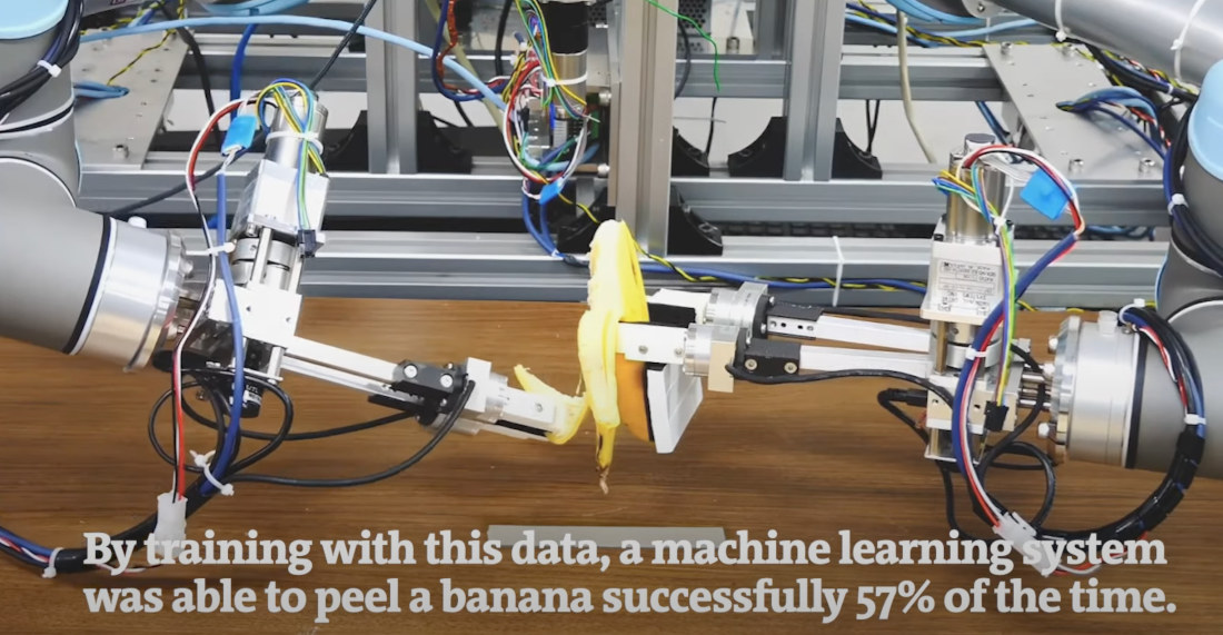 Robot Tenderly Peels a Banana