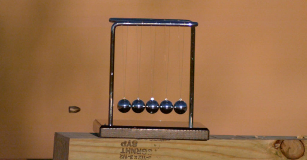 Shooting A Newton's Cradle In Ultra Slow Motion