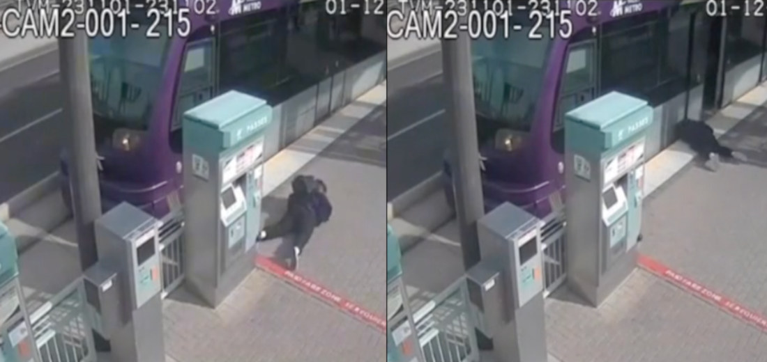 Man Gets Public CCTV Footage Of Him Repeatedly Falling Trying To Catch Bus