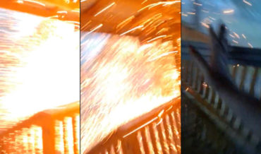 Ultra-Close Lighting Strike Turns The Air To Fire
