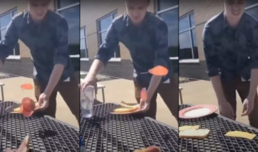 Gone With The Wind: Man’s Sandwich Blows Away Piece By Piece