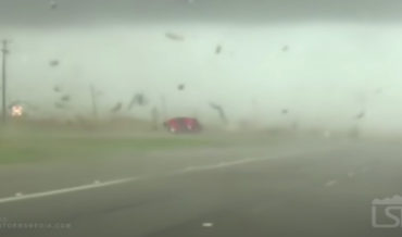 Tornado Knocks Truck On Its Side, Spins It Around, Rights It, Motorist Drives Away