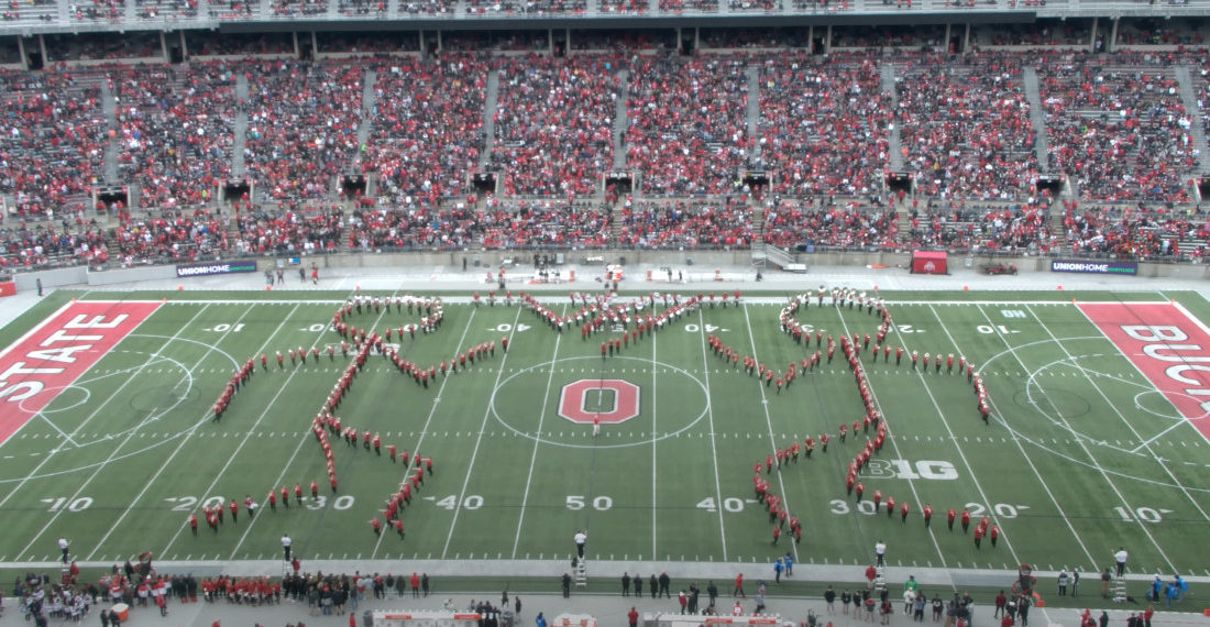 Ohio State Marching Band Performs Van Halen Halftime Show