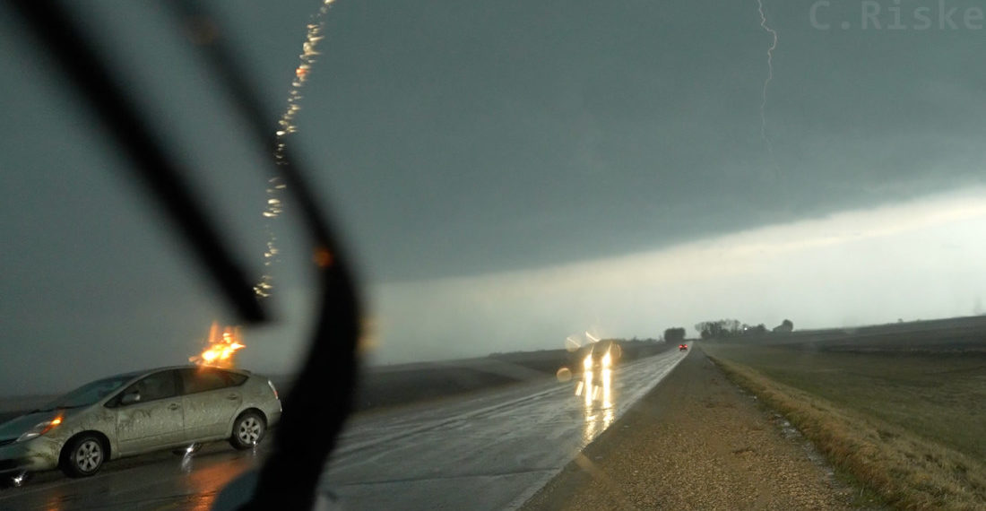Stormchaser Captures Prius Getting Struck By Lightning