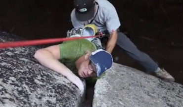 Climber Gets Hand Stuck In Rock, Panics, Starts Dry-Heaving, Poops Himself