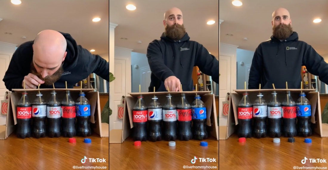 Man Successfully Blind Taste Test Identifies Coke, Diet Coke, Coke Zero, Pepsi, Diet Pepsi