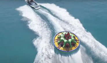 The Galaxy Spinner: A Giant Spinning Boat-Towed Inflatable