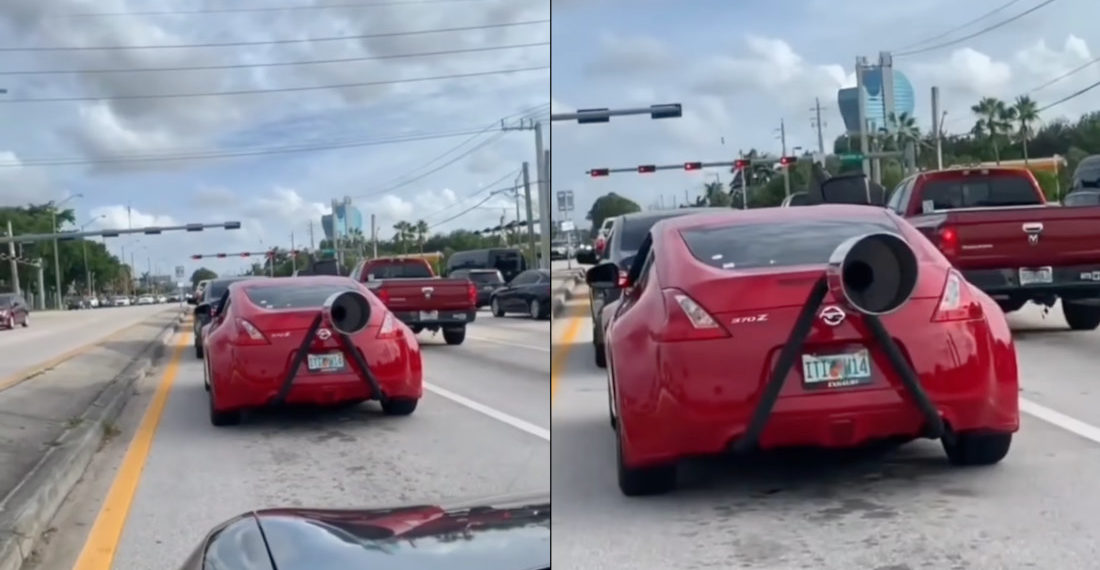 What The: Nissan 370Z With 10-Inch(?) Exhaust Tip
