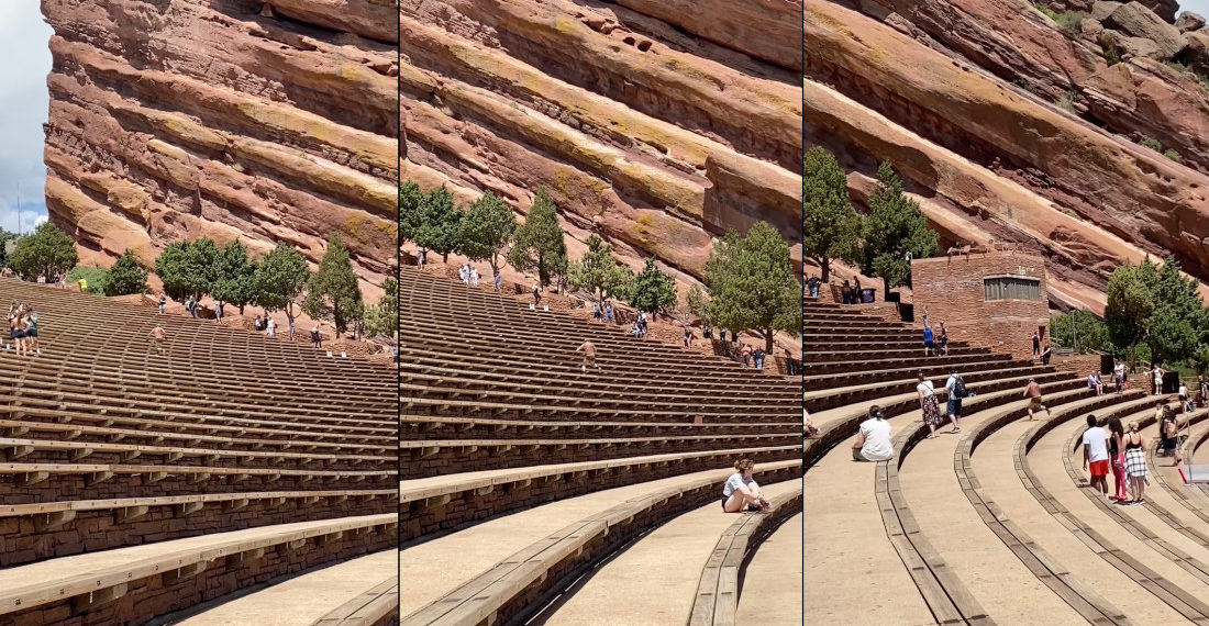 What The: Madman Runs Down Red Rocks Amphitheater Seating Backwards