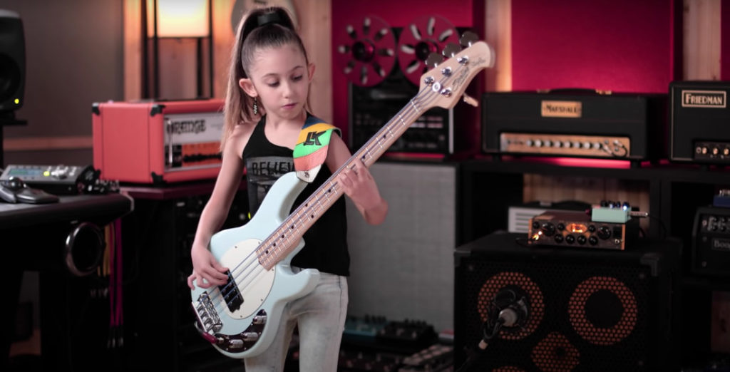 9-Year Old Bass Prodigy Performs Rush's 'Tom Sawyer'