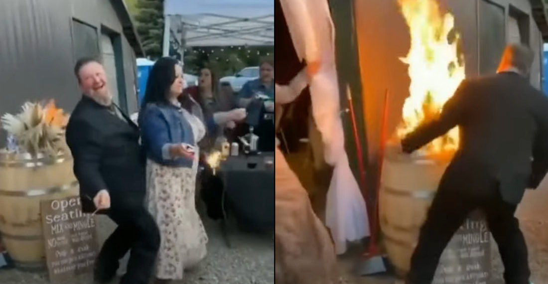 Drunk Man Starts, Extinguishes Fire At Wedding Reception