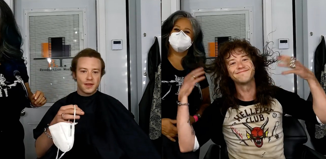 Stranger Things Actor Joseph Quinn Gets His Eddie Munson Hair Applied, Practices Metallica