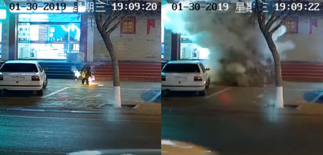Kid Throws Firework Down Gas-Filled Manhole, Blows Up Sidewalk