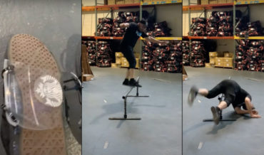 Guy Makes His Own Rail-Sliding Shoes With Cut Starbucks Cup, Eats It