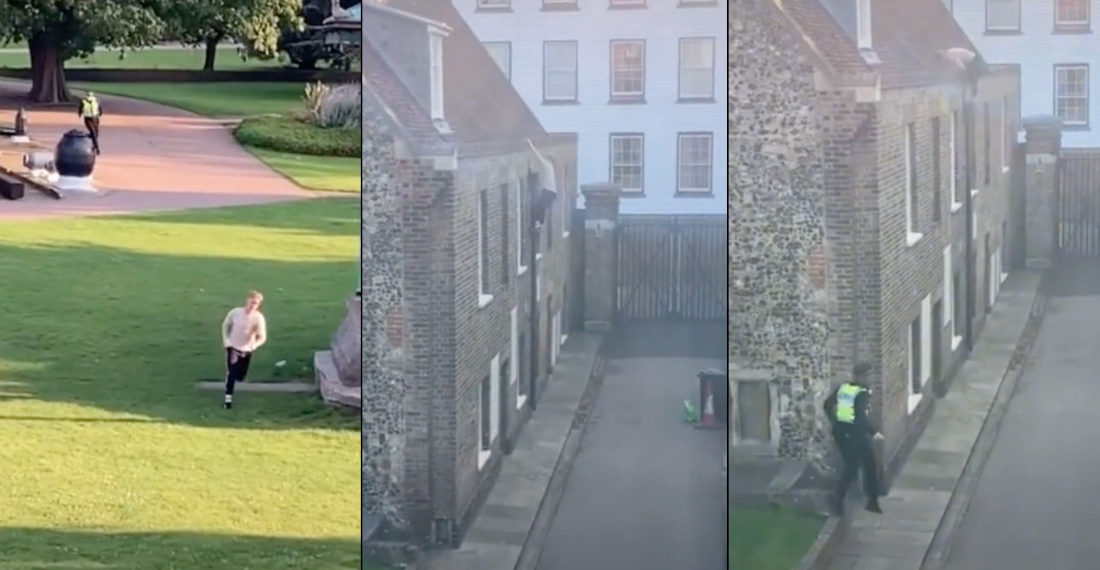 Kid Outruns Out Of Shape Policeman, Guy Filming Doesn’t Reveal His Whereabouts