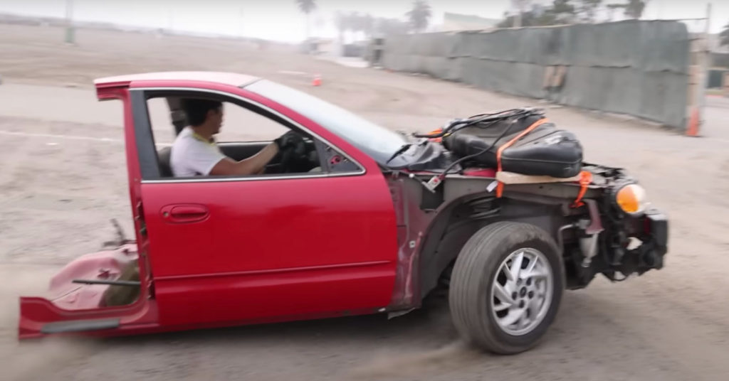 Guy Experiments To See How Many Parts He Can Remove From Car And Still Be Drivable