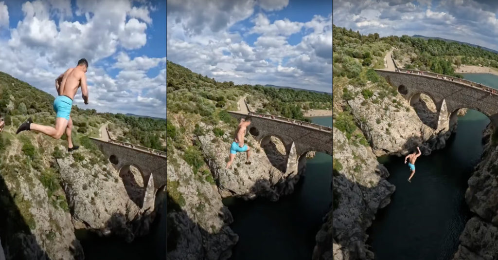 Man Airwalks Off Tall Bridge Into Gorge