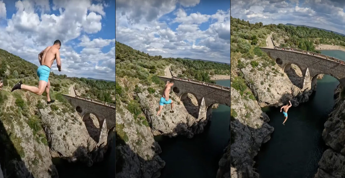 Man Airwalks Off Tall Bridge Into Gorge