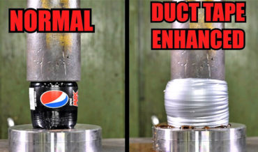 Using A Hydraulic Press To Crush Objects Reinforced With Duct Tape