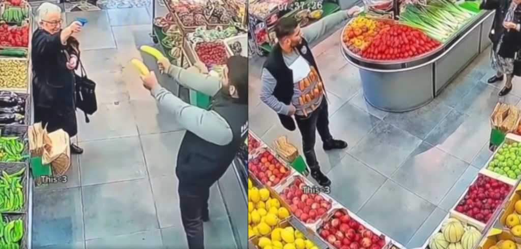 Awww: Old Lady And Supermarket Employee Have Standoff Whenever She's At The Market