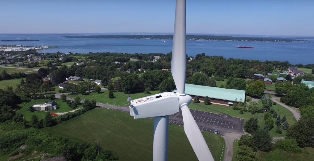 Drone Captures Man Sunbathing On Top Of Wind Turbine With No Safety Equipment
