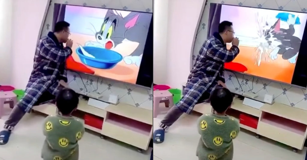 Dad Blows Kid's Mind With Choreographed Cartoon Magic Routine