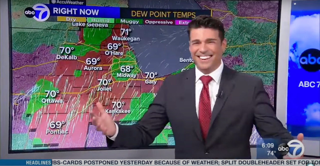 Weatherman Discovers Monitor Is Actually A Touchscreen, Instantly Turns Into Child