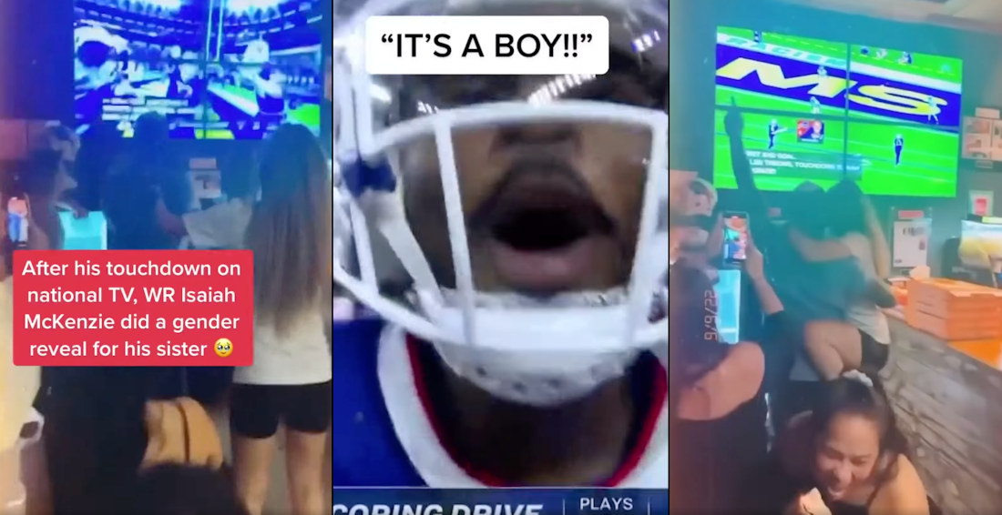 Pro Football Player Provides Gender Reveal After Touchdown
