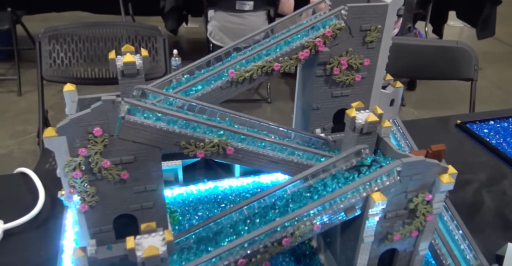 M.C. Escher Inspired LEGO Fountain With 'Water' Flowing Uphill