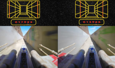 Death Star Trench Run Recreated With X-Wing Toy Attached To Drone