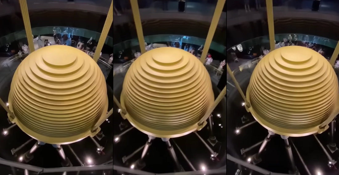 Taipei 101 Skyscraper’s Tuned Mass Damper Moving During Recent 6.9 Earthquake
