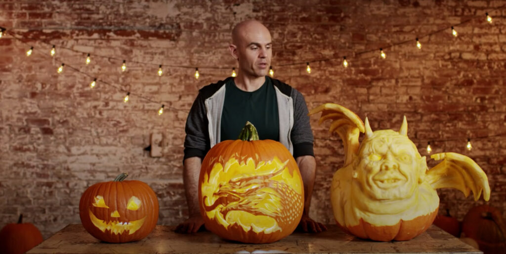 Pumpkin Carving Expert Demonstrates 13 Levels Of Pumpkin Carving Difficulty