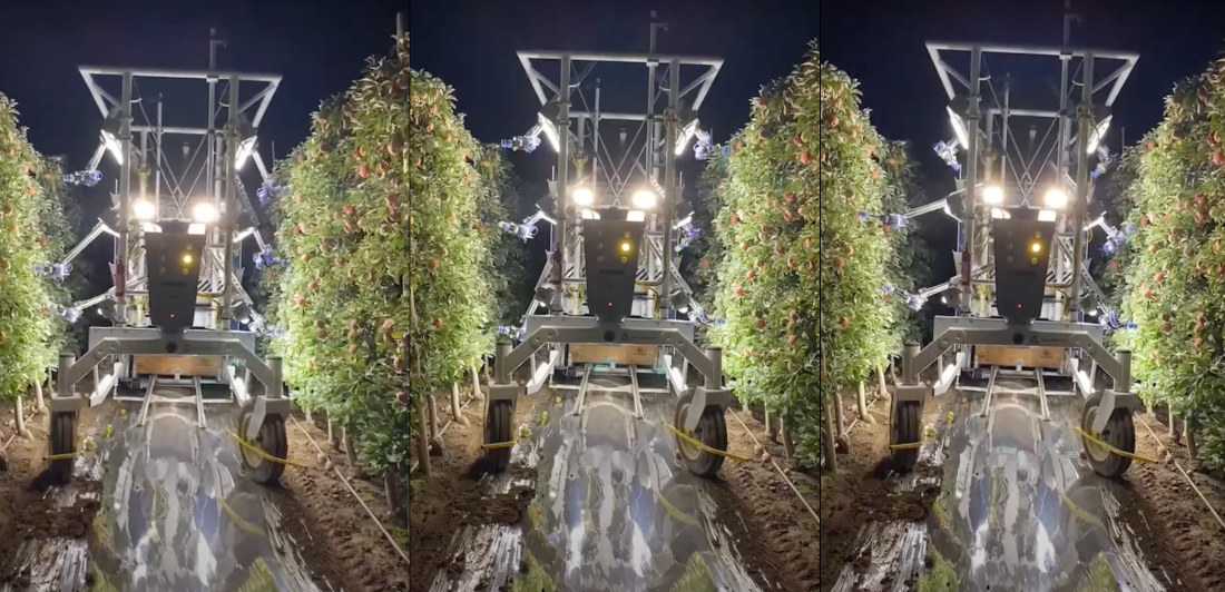 Video Of Robotic Apple Picker Picking 30 Apples In A Minute
