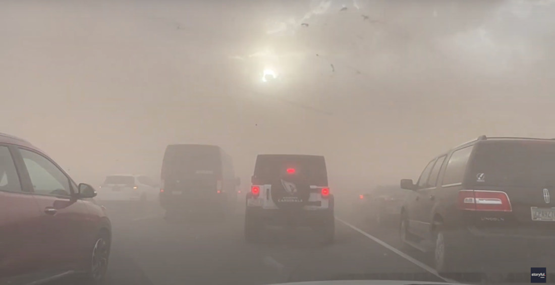 Driving Through A Dust Storm In Phoenix